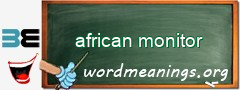 WordMeaning blackboard for african monitor